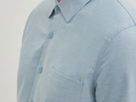 Рубашка из хлопка полуприлегающего силуэта