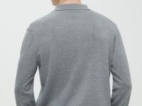 Поло с длинным рукавом из хлопка