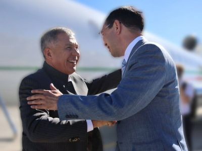 Фотофакт. В Якутск прибыл президент Татарстана