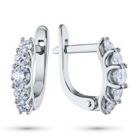 Серьги из белого золота с бриллиантами э4701сг04173400