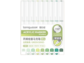 Набор маркеров акриловые Languo, 9 цветов, зеленые оттенки