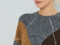 Джемпер с узором, Серый