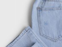 Широкие джинсы для девочек, Голубой