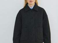 Куртка из пальтовой ткани, Серый