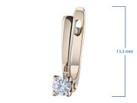 Серьги из желтого золота с бриллиантами э0301сг03154900