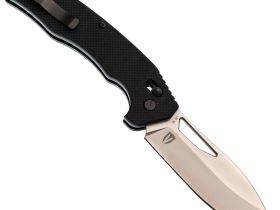 Складной нож Obertech ns-01 Drop point satin, сталь VG-10, рукоять G10, черный