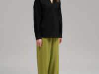 Свободная рубашка изо льна и хлопка