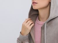 Толстовка на молнии с эффектом стирки, Бежевый