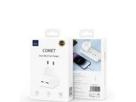 Сетевое зарядное устройство WIWU Cube 33W USB/USB-C + USB-C/USB-C 60W 1.0м (Wi-G018) (белый)