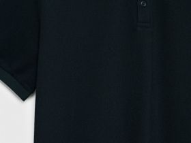 Поло с воротником-стойкой, Черный