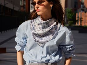 Платок шейный Divina, голубой II