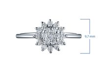 Классическое кольцо из белого золота с бриллиантами э4001кц09200303