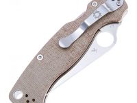 Складной нож Spyderco Paramilitary 2 Brown Canvas, сталь Cru-Wear, рукоять микарта