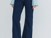 Джинсы Bootcut с высокой посадкой, Синий