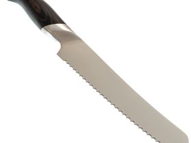 Нож кухонный хлебный Okroshka Truffle 20.6 см, сталь 9cr18mov, рукоять Pakka Wood