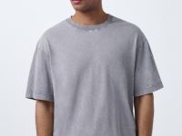 Футболка с эффектом стирки, Серый