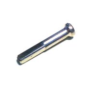 Ниппель cnSPOKE латунный (серебристый 25 мм квадратный ниппель  0.127" (3.23 мм) 14G (спица 2мм))