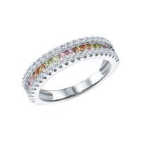 Серебряное кольцо с фианитами