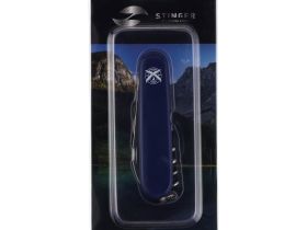 Нож перочинный Stinger 90 мм, 4 функции, синий, в блистере