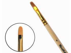 Кисть синтетика №4 овальная Roubloff "1332" длинная ручка п/лак