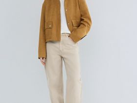 Куртка из искусственной замши, Бежевый