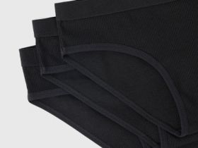 Трусы для девочек, 3 шт., Черный