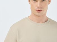 Футболка с текстовым принтом, Бежевый