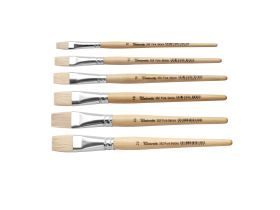 Кисть щетина №4 плоская "Tintoretto" на короткой ручке