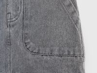 Джинсовая короткая юбка для девочек, Серый