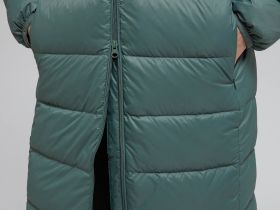 Стеганый пуховик с натуральным пухом