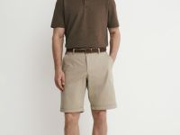 Поло из текстурированной ткани, Серый