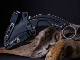 Нож с фиксированным клинком керамбит Extrema Ratio K-TALON, сталь N690, рукоять алюминий, черный