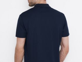 Поло из технологичной ткани с молнией, Синий