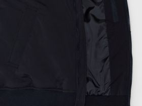 Утеплённый бомбер с воротником-стойкой, Черный