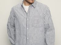 Рубашка свободного силуэта в полоску