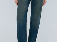 Прямые джинсы со средней посадкой, Синий