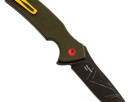 Складной нож Mr.Blade Hellcat Mandalorian blackwash, сталь VG-10, рукоять Olive G10