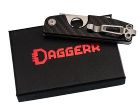 Складной нож для сигар Daggerr Cigarknife CF, сталь VG-10, рукоять карбон, черный