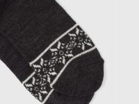Тёплые носки с шерстью и узором, Серый