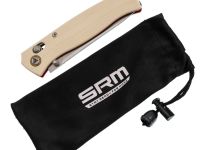 Складной нож SRM Medal 255L-GT2, сталь 10Cr15CoMoV, складной туристический, рукоять G10 ivory