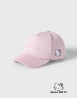 Розовая бейсболка с принтом и вышивкой Hello Kitty для девочки Глория Джинс