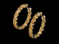 Серьги из желтого золота с сапфирами э0302сг07250371