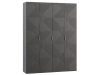 Распашной шкаф Шелтон 4-183x240 Графитовый