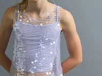 Топ с пайетками для девочек, Фиолетовый