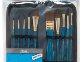 Набор кистей Пони в пенале Pinax "Creative Line" 10 шт, ассорти
