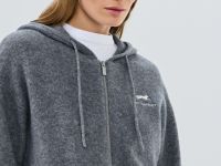 Кардиган на молнии из пряжи с шерстью, Серый