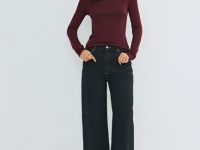 Приталенный лонгслив, Фиолетовый