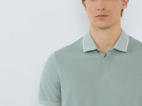 Поло из шелковистого пике, Зеленый