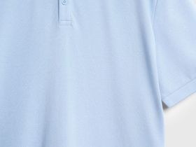 Поло с воротником-стойкой, Голубой