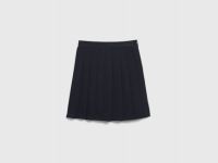 Юбка мини в складку для девочек, Черный